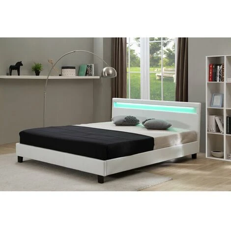 Lit LED Maria - 140 X 190 Cm - Blanc – Image 2