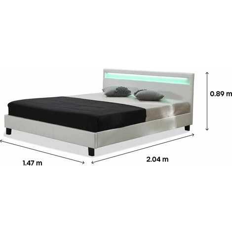 Lit LED Maria - 140 X 190 Cm - Blanc – Image 3