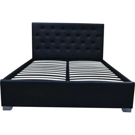 Lit Double Avec Coffre Tino - 180 X 200 Cm - Noir â Image 2