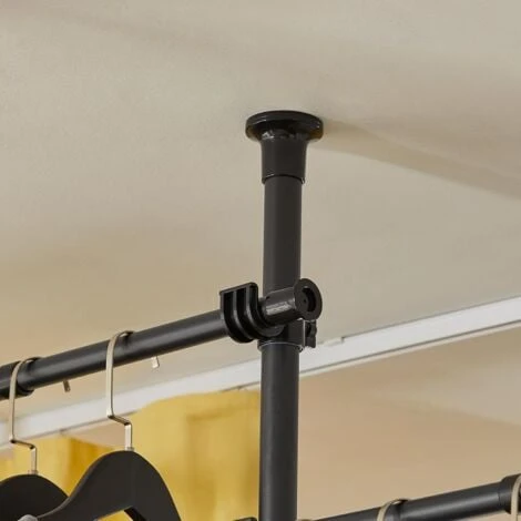 Télescopique Porte-Vêtements Système De Penderie Télescopique Avec 4 Barres Portant De Vêtement,SoBuy KLS03-SCH – Image 5