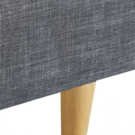 Lit Double Scandinave BALTA 160 X 200 CM Tissu Gris Anthracite – Image 3