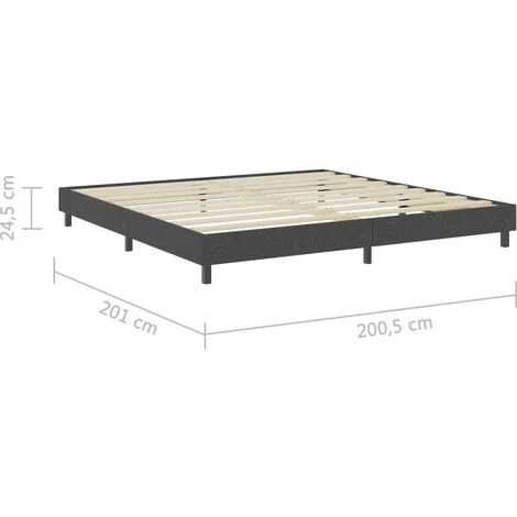 Sommier Tapissier Gris Tissu 200 X 200 Cm VidaXL – Image 3