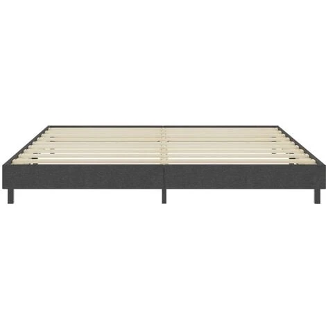 Sommier Tapissier Gris Tissu 200 X 200 Cm VidaXL – Image 4