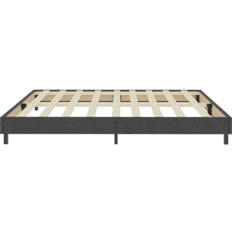 Sommier Tapissier Gris Tissu 200 X 200 Cm VidaXL – Image 5