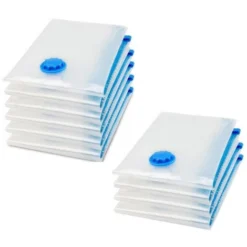 Hofuton Lot de 10 Sac de Rangement Sous Vide Aspirateur Housses de Rangement sous Vide Voyages pour Vêtements, Couettes, Literie, Oreillers