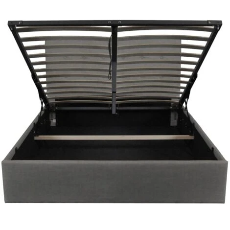 Lit Coffre PARMA 160x200 + 1 Sommier / Gris FoncĂ©/ 211x169x99 Cm â Image 5