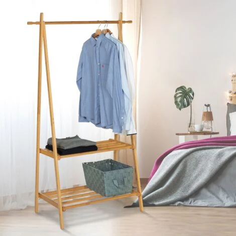 Portant D'entrée Bambou RITA 2 étagères – Image 2