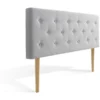 Tête De Lit Capitonnée Théa 140cm Tissu Gris