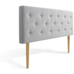 Tête De Lit Capitonnée Théa 140cm Tissu Gris