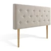 Tête De Lit Capitonnée Théa 140cm Tissu Beige