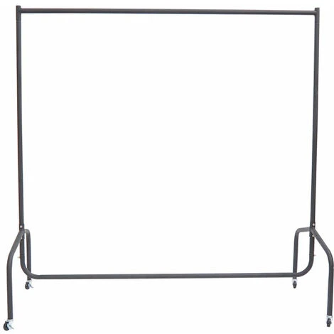 HOMCOM Portant Tringle à Vêtements Acier Charge Max. 140 Kg Dim. 120L X 60l X 170H Cm Noir – Image 2