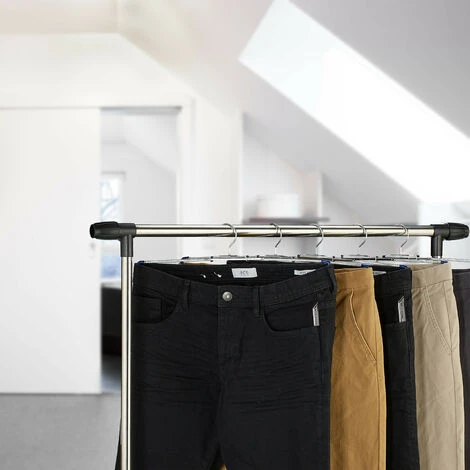 Relaxdays Cintres Pantalons, Lot De 10, Antidérapants, Pour Jupes, Tendeurs En Spirale, Largeur 30-50 Cm, Argenté/bleu – Image 5