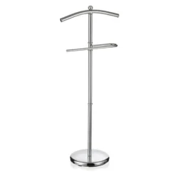 Valet De Chambre JÖRG Valet De Nuit Support Pour Vestes Porte Vêtements En Métal Chromé