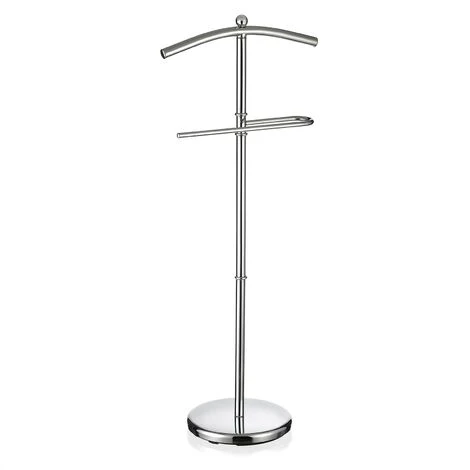 Valet De Chambre JÖRG Valet De Nuit Support Pour Vestes Porte Vêtements En Métal Chromé