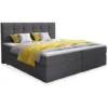 Lit Boxspring Rovinka 160cm Tissu Gris