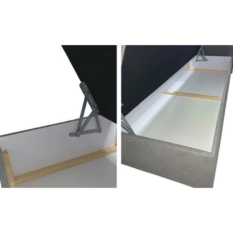 Lit Boxspring Rovinka 160cm Tissu Gris – Image 3