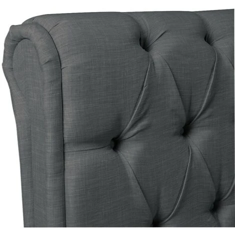 Lit CHELSEA 160x200 + 4 Tiroirs + Sommier / Gris Foncé/ 218x178x116cm – Image 3