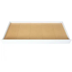 Dmora Tiroir Coulissant à Roulettes Pour Lit, En Pin Massif, Coloris Blanc, 199x94x22 Cm, Avec Emballage Renforcé