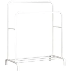 Double Portant à Vêtements 110x54x150 Cm - Blanc