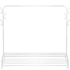 Penderie à Vêtement Avec étagère De Rangement Blanc