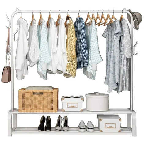 Penderie à Vêtement Avec étagère De Rangement Blanc – Image 4