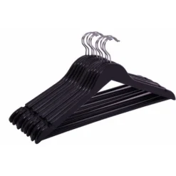 Cintres En Bois Noir - 50 Pièces (5x Lot De 10 Cintres)