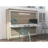 Lit Escamotable Avec Bureau 140x190 Cm Chêne Clair P 35 Cm Kinoa