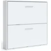 Lit Escamotable Superposé Blanc Satiné 2 Couchages 80x190 Cm Spaky