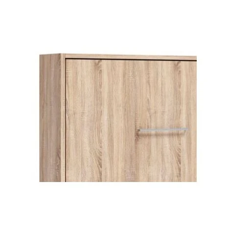 Lit Escamotable Vertical 140x190 Cm ChĂȘne Clair Banila â Image 3