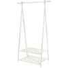 Songmics Portant à Vêtements, Penderie à Vêtements, Portemanteau Avec 2 étagères De Rangement Pour Chaussures, Boîte, Cadre Métallique, Gain De Place, Pour Chambre, Entrée, Bureau, Blanc HSR05W