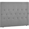 HOMCOM Tête De Lit Capitonnée - Tête De Lit Rembourrée - Dim. 150L X 120H Cm - épaisseur 7 Cm - MDF Coton Polyester Gris
