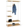 Dressing Penderie étagère DETROIT Design Industriel Bois Et Métal Blanc