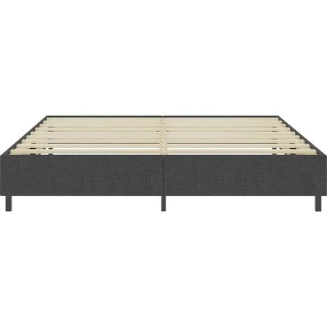 Topdeal Sommier Tapissier Gris Tissu 200 X 200 Cm FF287467FR – Image 4