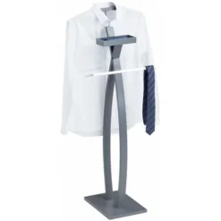 Valet De Chambre ROBIN Valet De Nuit Porte Vêtements, Structure En Bois Laqué Gris