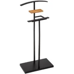 Valet De Nuit Double En Métal Et Bambou - L.40.3 X P.22 X H.114,5 Cm -PEGANE-