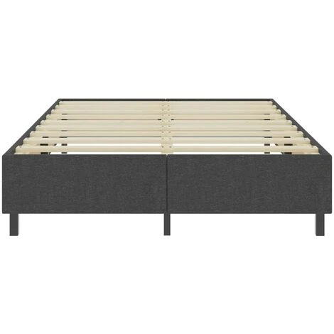 Hommoo Sommier Tapissier Gris Tissu 180 X 200 Cm – Image 4