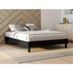 Sommier à Lattes 140 X 190 Cm - Noir - MICHIGAN De DREAMEA