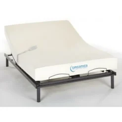 Lit électrique Relaxation Matelas Mémoire Forme JIMBARAN II De DREAMEA - Moteur OKIN - 140x200 Cm