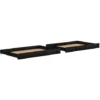 Hommoo Tiroirs De Lit 2 Pcs Noir Bois De Pin Massif