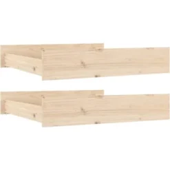 Tiroirs De Lit 2 Pcs Bois De Pin Massif VidaXL