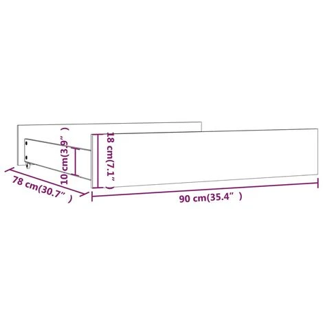 Tiroirs De Lit 2 Pcs Bois De Pin Massif VidaXL – Image 3