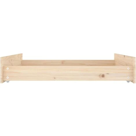 Tiroirs De Lit 2 Pcs Bois De Pin Massif VidaXL – Image 5