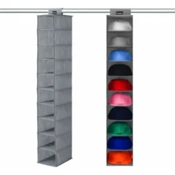 Casquette, Rangement Casquette De Baseball, Chapeau 10 étagères Suspendu Pour Rangement Penderie Pour Range Casquettes, Organisateur De Chapeau Pour Tous Les Types De Chapeaux