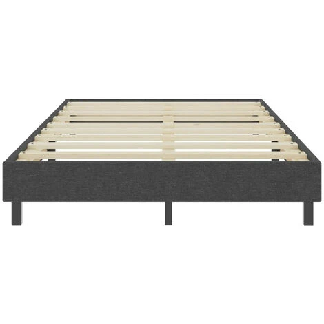 Cadre De Lit Gris Tissu 120 X 200 Cm