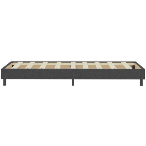 Cadre De Lit Gris Tissu 100 X 200 Cm 4 – Image 5