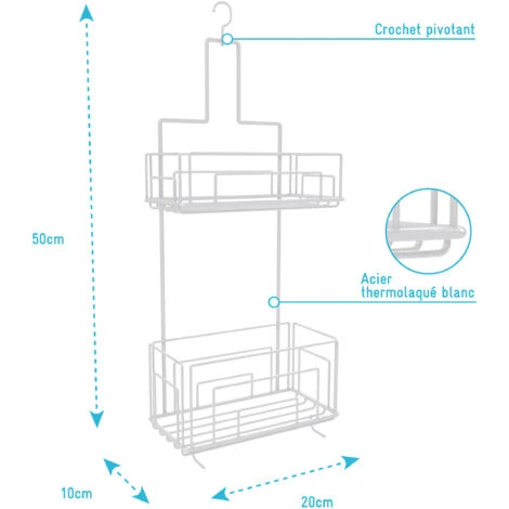 Valet Blanc Suspendu 50x20x10 - MAE – Image 4