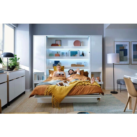 LENART Lit Escamotable BED CONCEPT 04 140x200 Horizontal Chêne Artisanal – Image 5