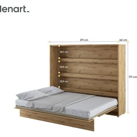 LENART Lit Escamotable BED CONCEPT 14 160x200 Horizontal Chêne Artisanal – Image 3