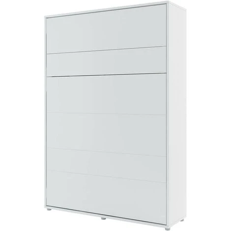 LENART Lit Escamotable BED CONCEPT 01 140x200 Vertical Blanc Mat – Image 2