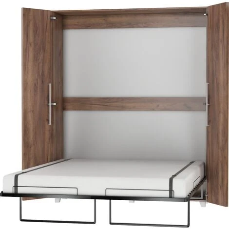 Lit Escamotable TEDDY 160x200cm Vertical Tabac Artisanal – Image 4